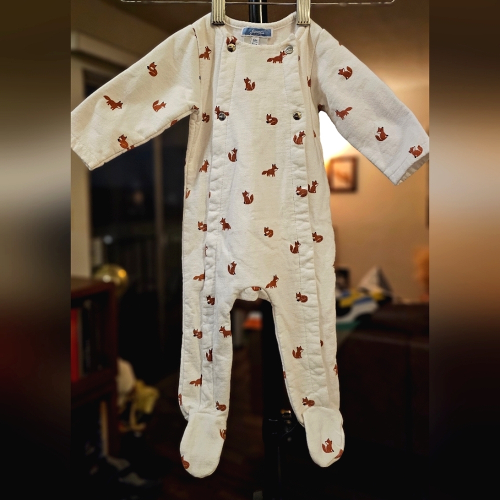 NWOT | Jacadi Baby Fleece Footed Pajamas
